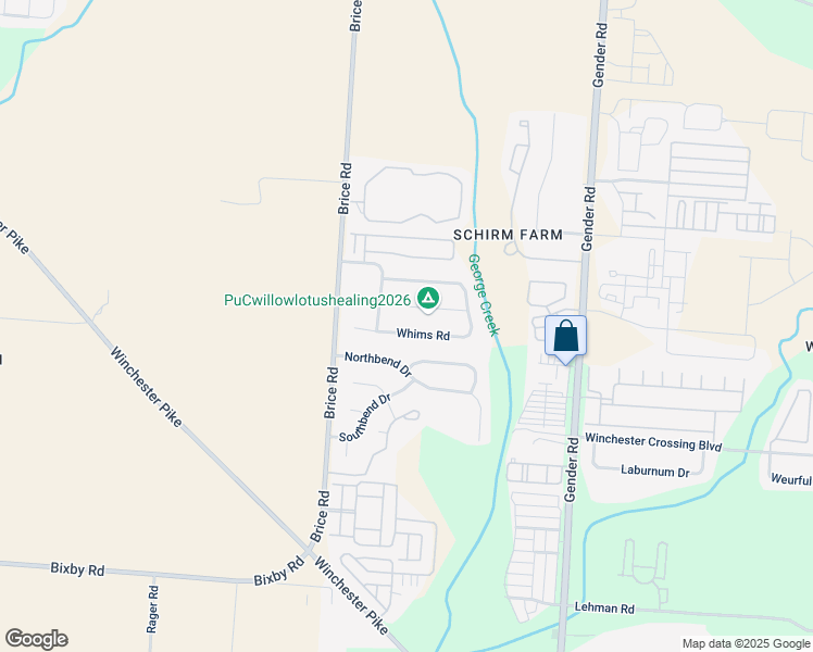 map of restaurants, bars, coffee shops, grocery stores, and more near 6406 Whims Road in Canal Winchester