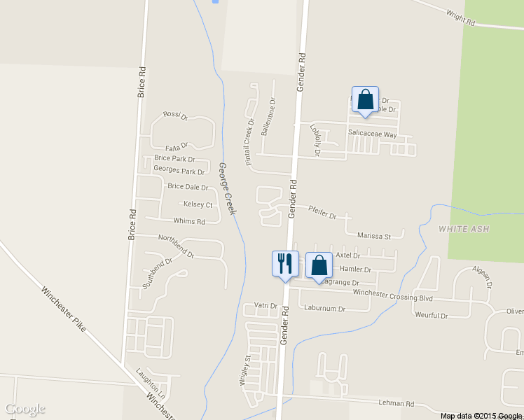 map of restaurants, bars, coffee shops, grocery stores, and more near 6330 Georges Creek Drive in Canal Winchester