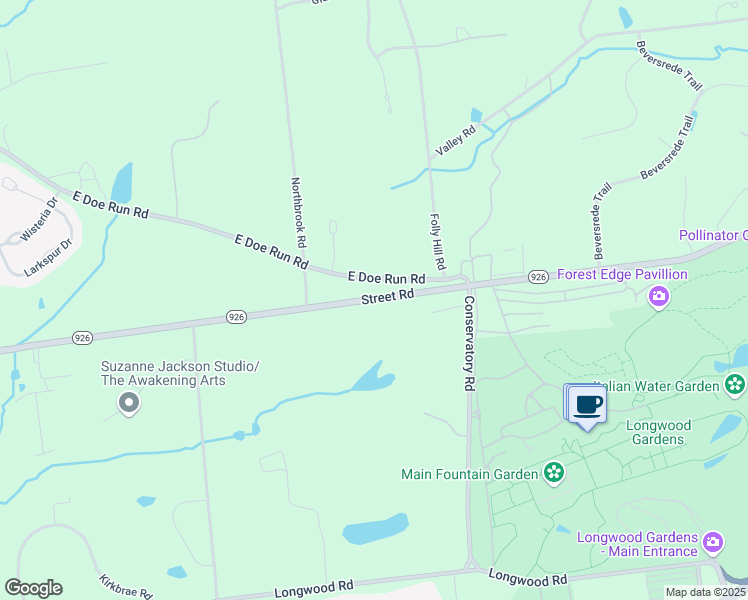 map of restaurants, bars, coffee shops, grocery stores, and more near 314 Pennsylvania 926 in Kennett Square