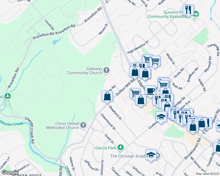 map of restaurants, bars, coffee shops, grocery stores, and more near 208 Harrison Road in Brookhaven