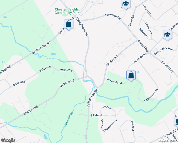 map of restaurants, bars, coffee shops, grocery stores, and more near 183 Bishop Drive in Aston