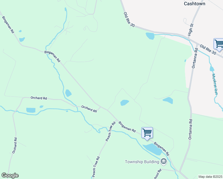 map of restaurants, bars, coffee shops, grocery stores, and more near 399 Bingaman Road in Orrtanna