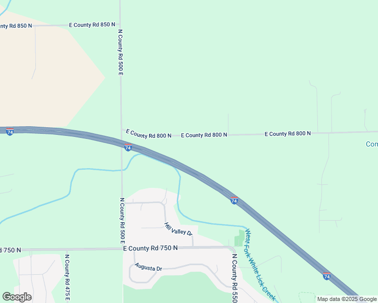 map of restaurants, bars, coffee shops, grocery stores, and more near 5285 East County Road 800 North in Brownsburg