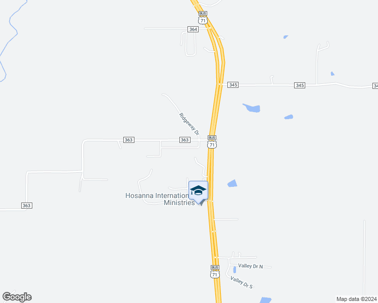map of restaurants, bars, coffee shops, grocery stores, and more near 11818 Ridgeway Drive in Saint Joseph
