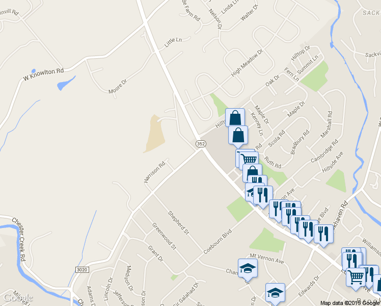 map of restaurants, bars, coffee shops, grocery stores, and more near 744 South Old Middletown Road in Media