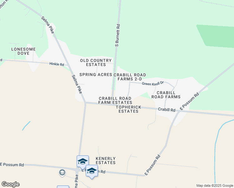 map of restaurants, bars, coffee shops, grocery stores, and more near 2938 South Burnett Road in Springfield