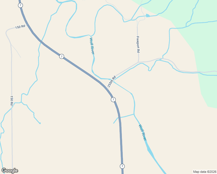 map of restaurants, bars, coffee shops, grocery stores, and more near 255th Road in Doniphan County