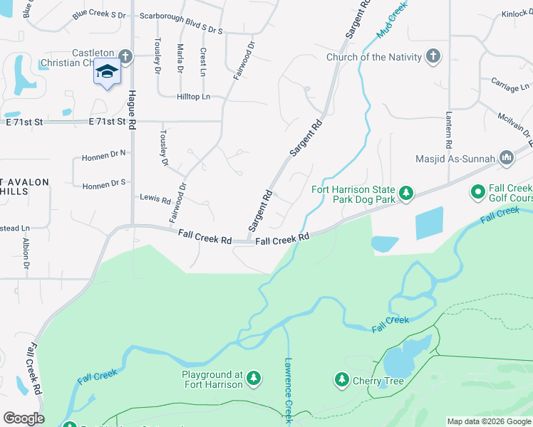 map of restaurants, bars, coffee shops, grocery stores, and more near 8103 Knollview Court in Indianapolis