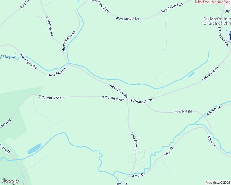 map of restaurants, bars, coffee shops, grocery stores, and more near 750 Hess Farm Road in Dallastown