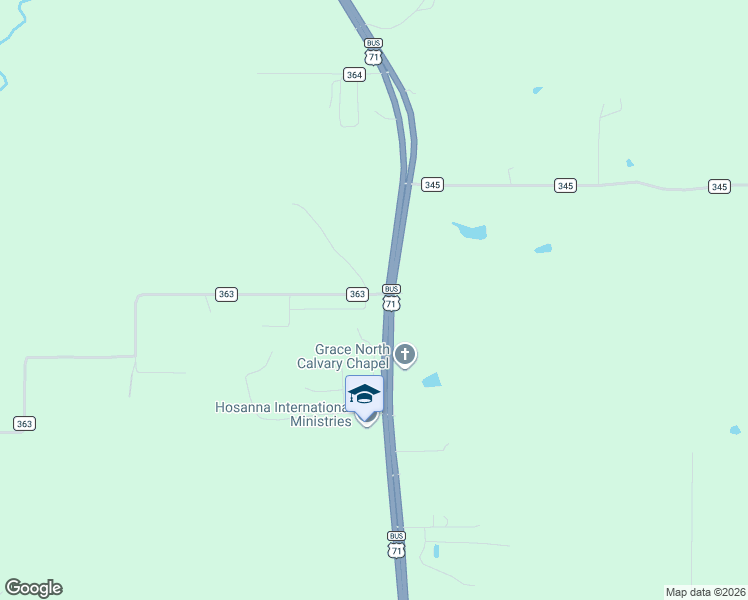 map of restaurants, bars, coffee shops, grocery stores, and more near 17002 U.S. 71 Business in Saint Joseph