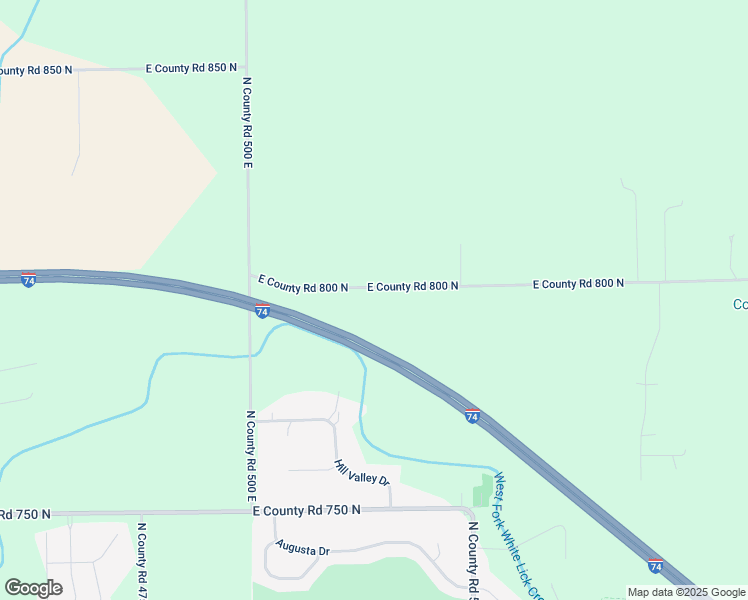 map of restaurants, bars, coffee shops, grocery stores, and more near 5285 East County Road 800 North in Brownsburg