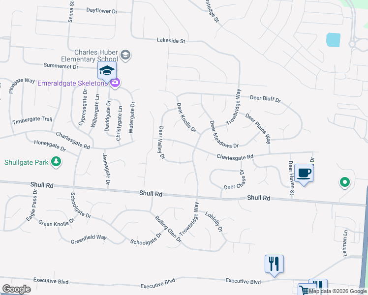 map of restaurants, bars, coffee shops, grocery stores, and more near 8751 Cannondale Lane in Dayton