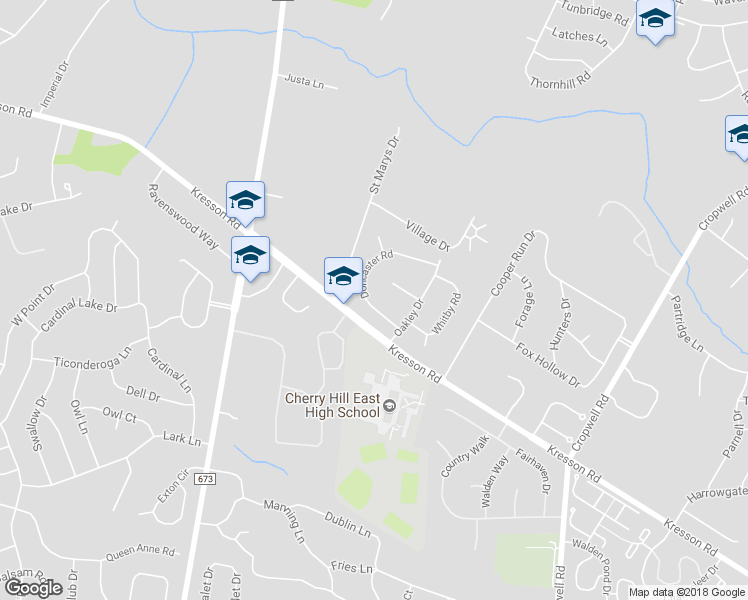 map of restaurants, bars, coffee shops, grocery stores, and more near 7 Doncaster Road in Cherry Hill