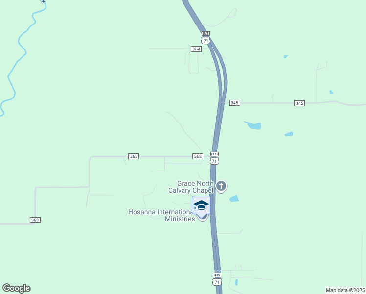 map of restaurants, bars, coffee shops, grocery stores, and more near 12795 County Road 363 in Saint Joseph