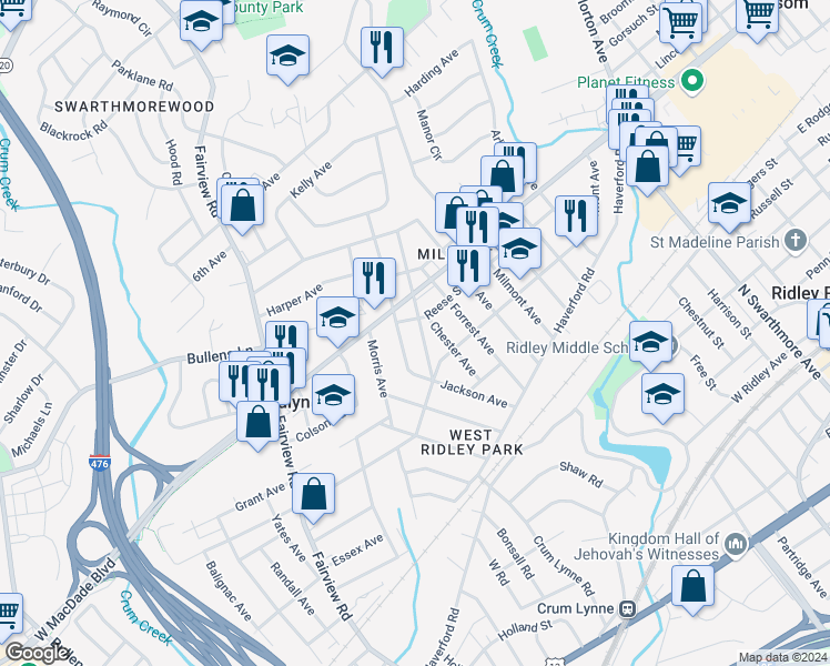 map of restaurants, bars, coffee shops, grocery stores, and more near 231 Buchanan Avenue in Folsom