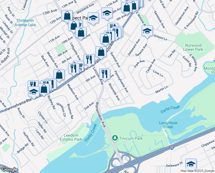 map of restaurants, bars, coffee shops, grocery stores, and more near 767 3rd Avenue in Prospect Park