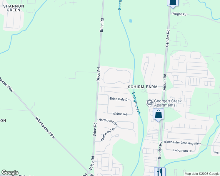 map of restaurants, bars, coffee shops, grocery stores, and more near 6043 Brice Park Drive in Canal Winchester
