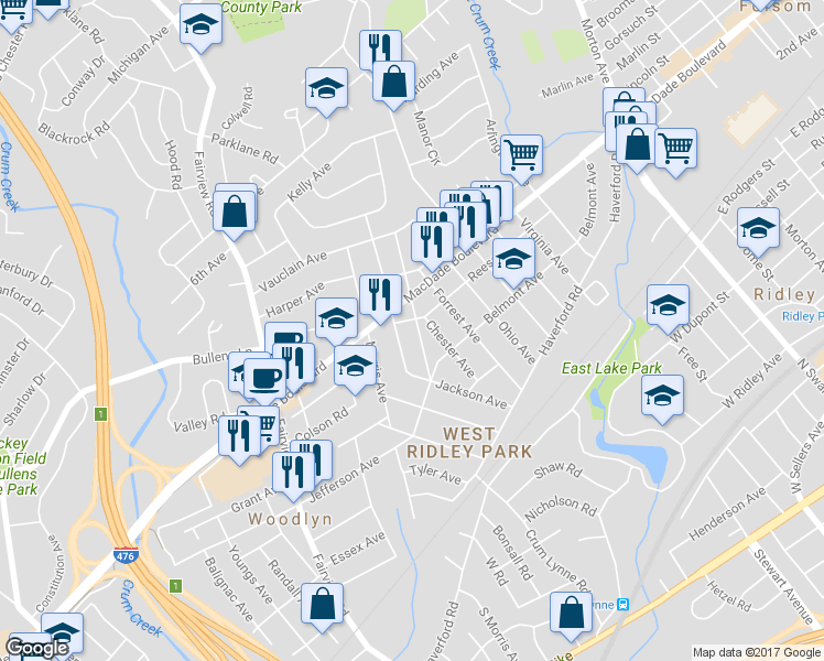 map of restaurants, bars, coffee shops, grocery stores, and more near 235 Buchanan Avenue in Folsom