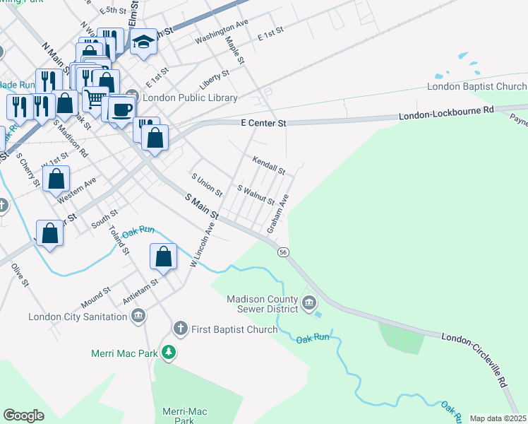 map of restaurants, bars, coffee shops, grocery stores, and more near 13 Stewart Avenue in London