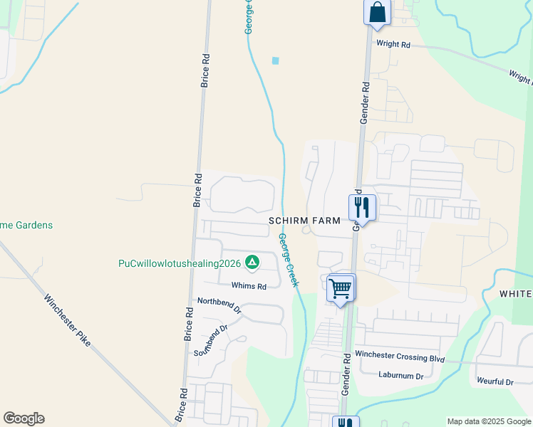 map of restaurants, bars, coffee shops, grocery stores, and more near 6335 Falla Drive in Canal Winchester