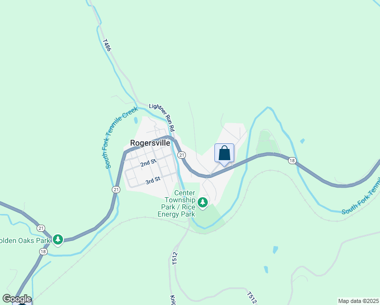 map of restaurants, bars, coffee shops, grocery stores, and more near 135 2nd Street in Rogersville