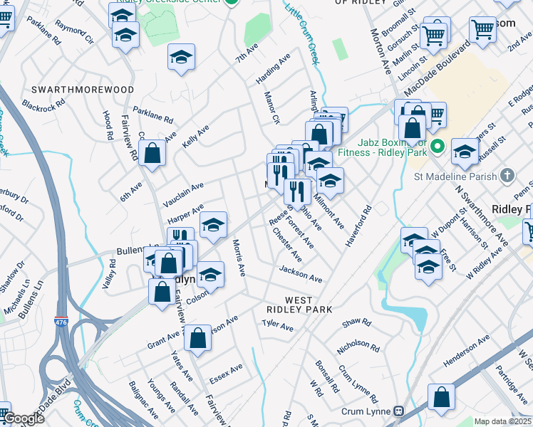 map of restaurants, bars, coffee shops, grocery stores, and more near 238 Buchanan Avenue in Folsom