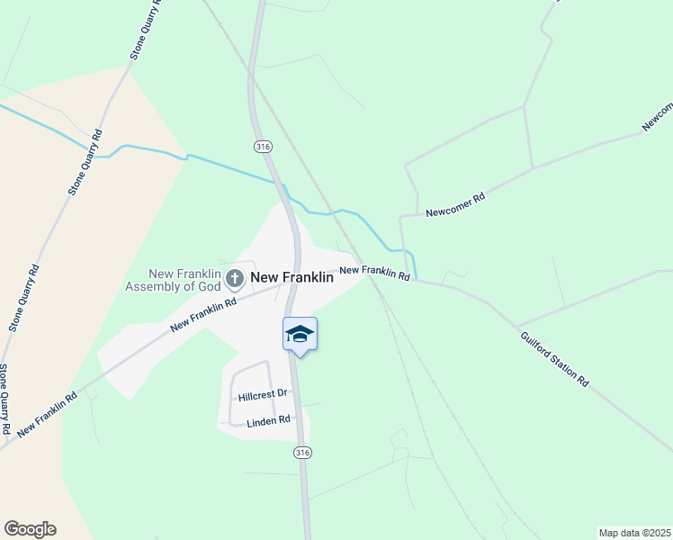 map of restaurants, bars, coffee shops, grocery stores, and more near 2461 New Franklin Road in Chambersburg