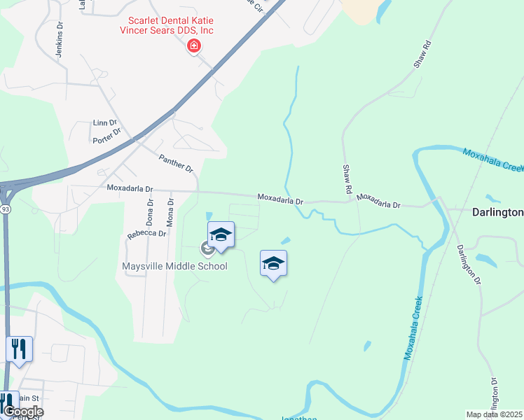 map of restaurants, bars, coffee shops, grocery stores, and more near 3001-3197 Moxadarla Dr in Zanesville