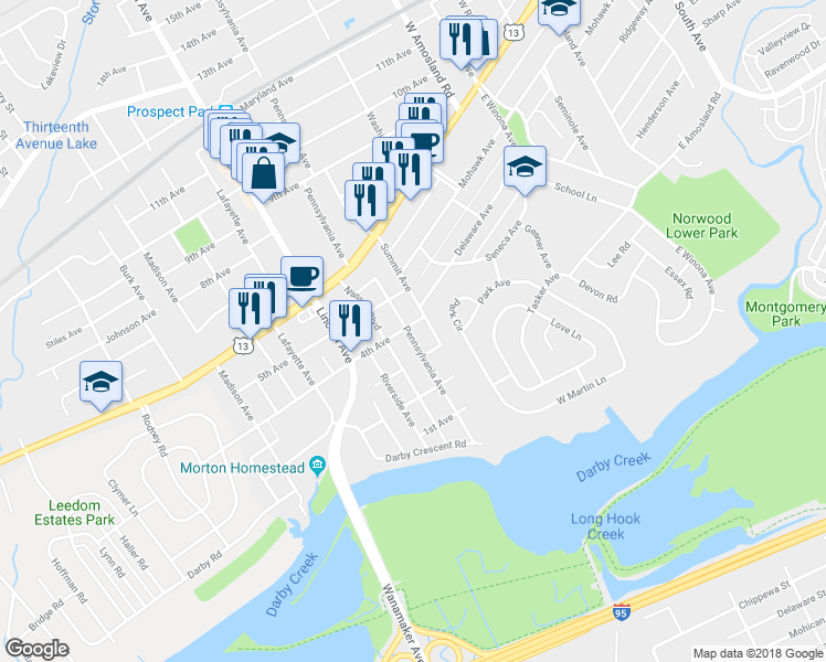 map of restaurants, bars, coffee shops, grocery stores, and more near 716 4th Avenue in Prospect Park