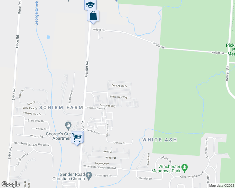 map of restaurants, bars, coffee shops, grocery stores, and more near 6511 Nottinghill Trail Drive in Canal Winchester