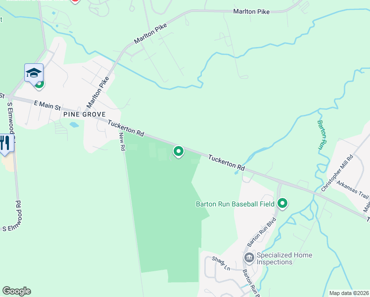 map of restaurants, bars, coffee shops, grocery stores, and more near 1085 Tuckerton Road in Evesham Township