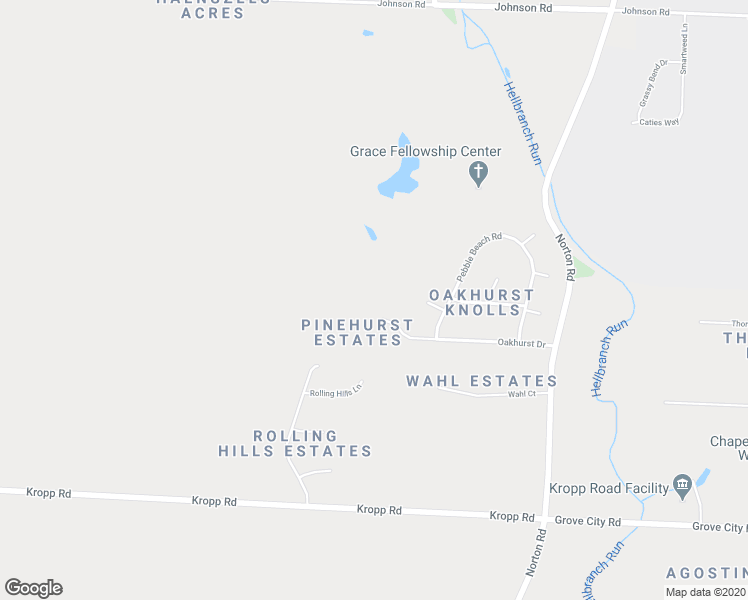 map of restaurants, bars, coffee shops, grocery stores, and more near 6466 Oakhurst Dr in Grove City