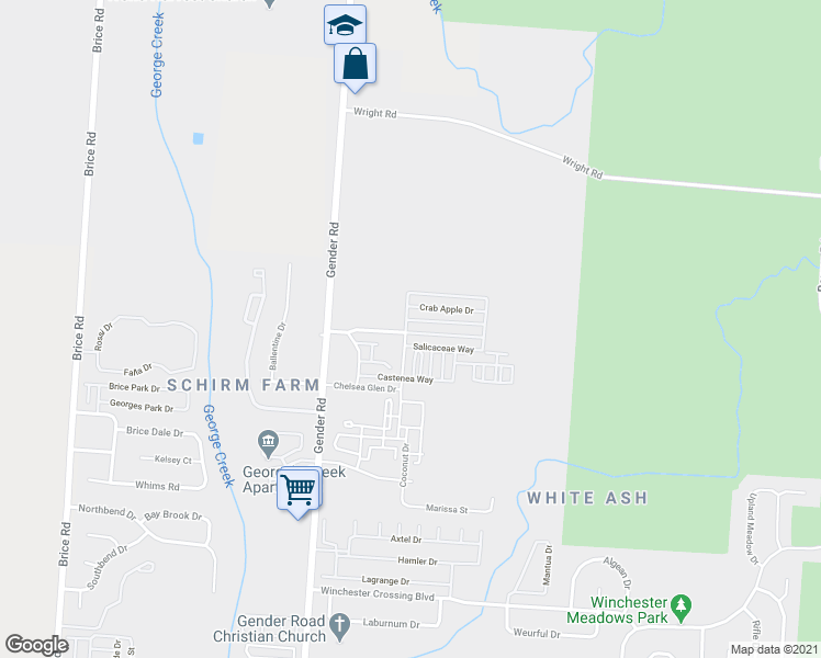 map of restaurants, bars, coffee shops, grocery stores, and more near 6460 Nottinghill Trail Drive in Canal Winchester
