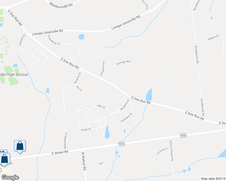 map of restaurants, bars, coffee shops, grocery stores, and more near 472 Mimosa Circle in Kennett Square