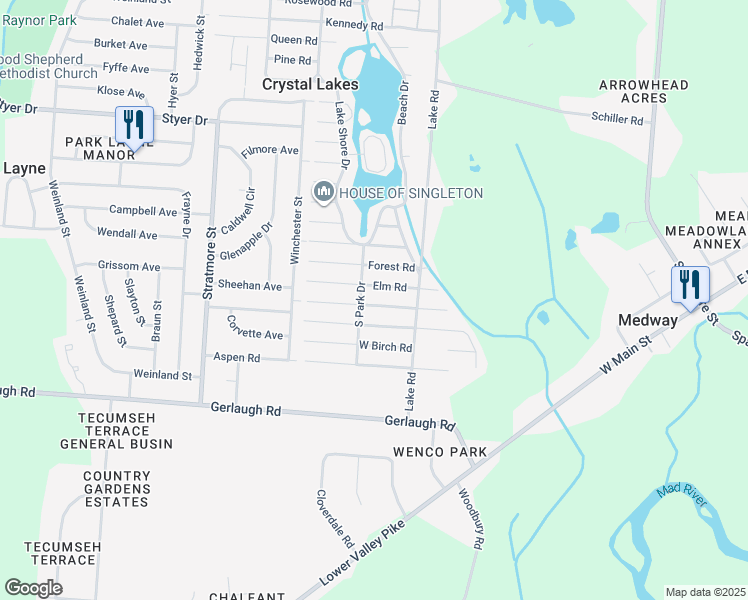 map of restaurants, bars, coffee shops, grocery stores, and more near 48 Dogwood Road in Medway
