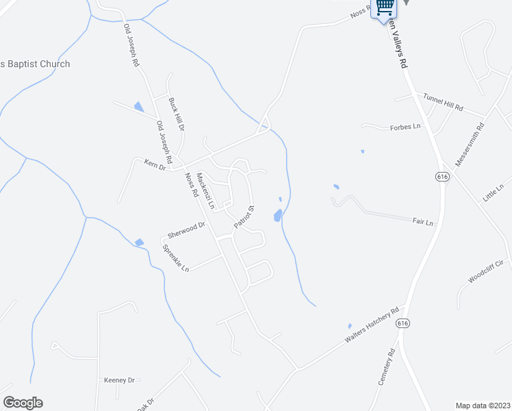 map of restaurants, bars, coffee shops, grocery stores, and more near 1979 Patriot Street in York