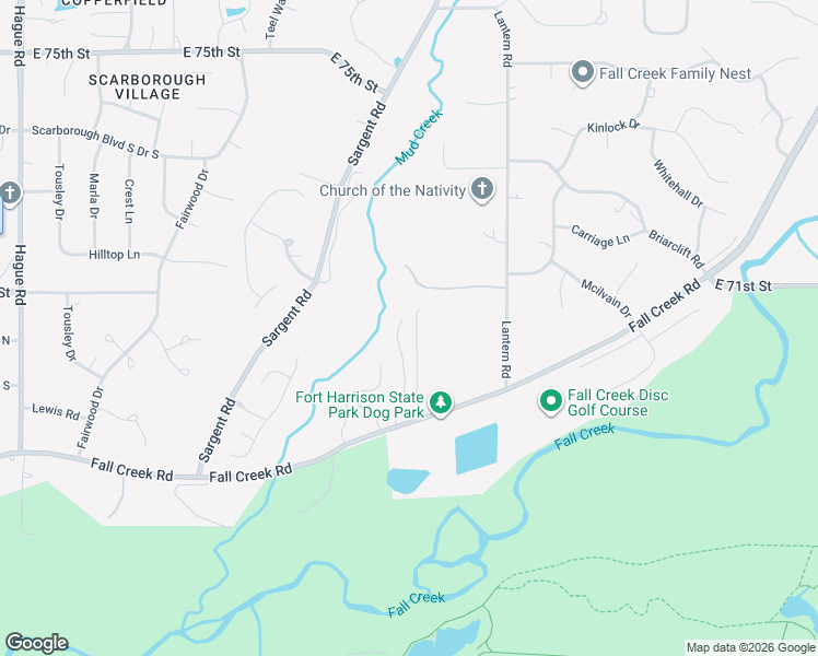 map of restaurants, bars, coffee shops, grocery stores, and more near 6939 Wildridge Drive in Indianapolis