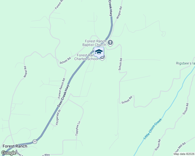 map of restaurants, bars, coffee shops, grocery stores, and more near 15756 Fitzgerald Court in Forest Ranch