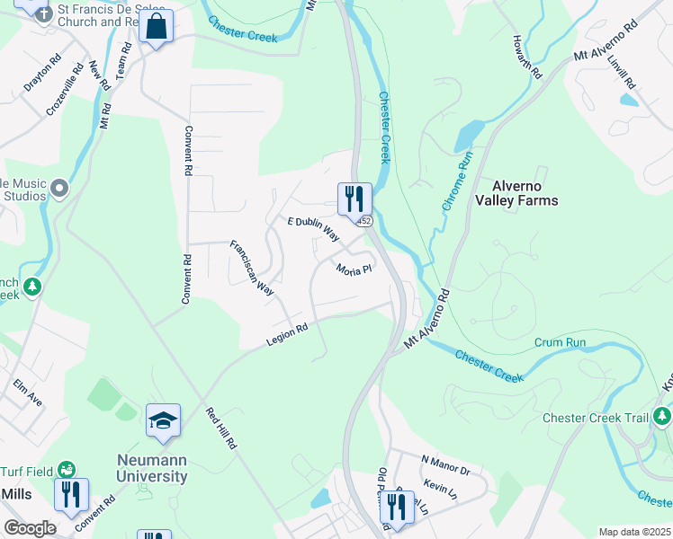 map of restaurants, bars, coffee shops, grocery stores, and more near 247 Moria Place in Aston