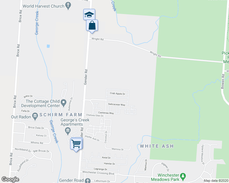 map of restaurants, bars, coffee shops, grocery stores, and more near 6516 Nottinghill Trail Drive in Canal Winchester