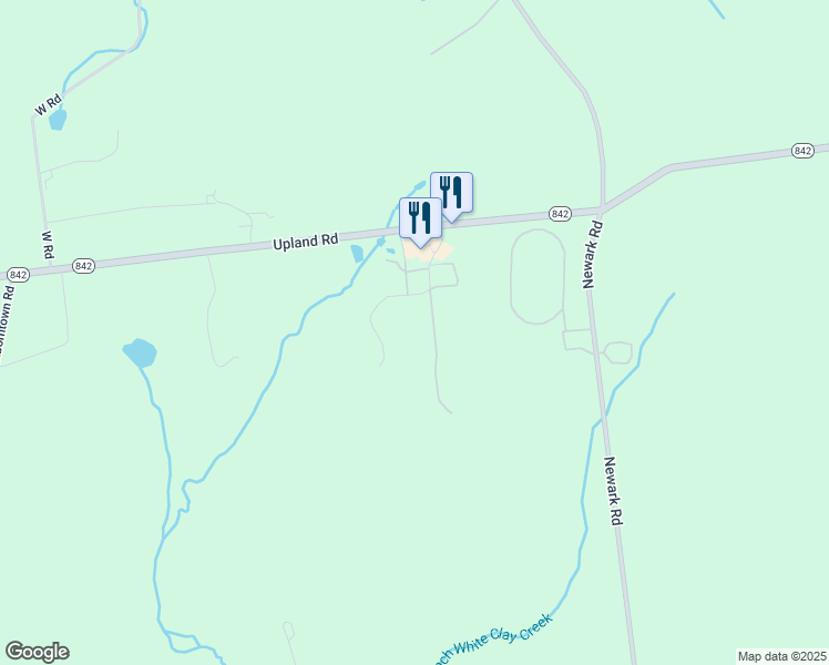 map of restaurants, bars, coffee shops, grocery stores, and more near Stone Barn Drive in Kennett Square