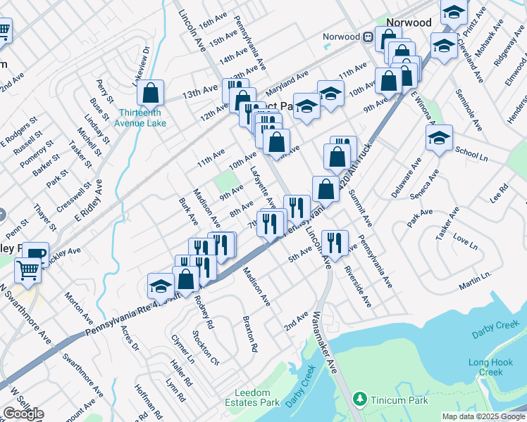map of restaurants, bars, coffee shops, grocery stores, and more near 847 7th Avenue in Prospect Park