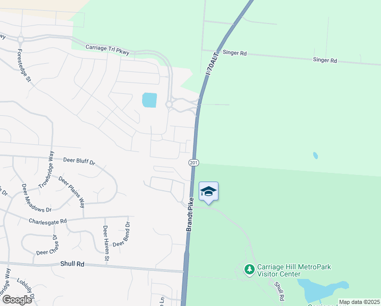 map of restaurants, bars, coffee shops, grocery stores, and more near 9754 Ohio 201 in Dayton