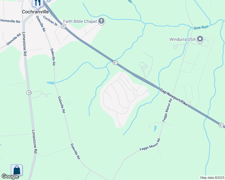 map of restaurants, bars, coffee shops, grocery stores, and more near 807 Summer Breeze Path in Cochranville