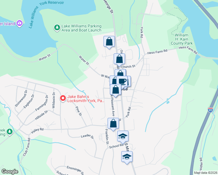 map of restaurants, bars, coffee shops, grocery stores, and more near in Jacobus