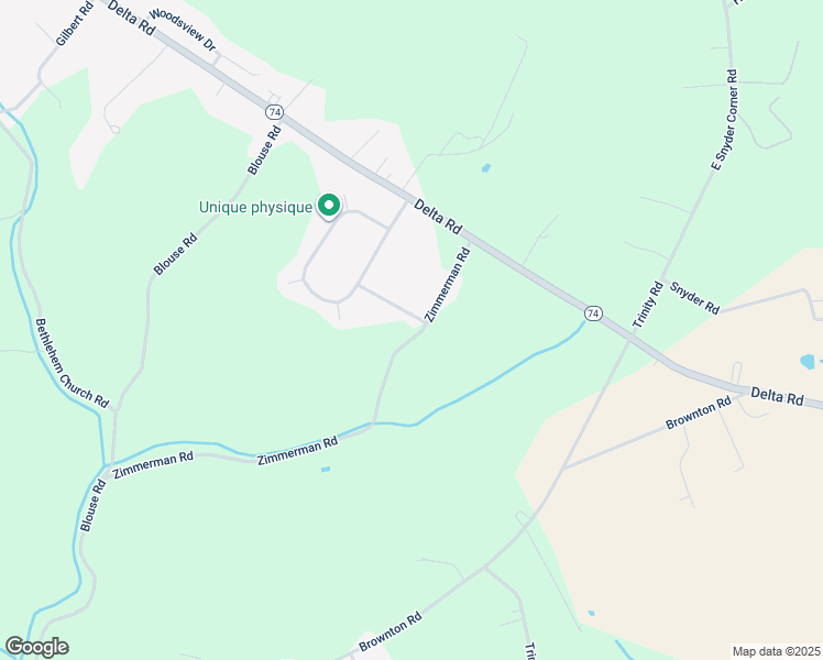 map of restaurants, bars, coffee shops, grocery stores, and more near 401 Woodsdale Drive in Red Lion