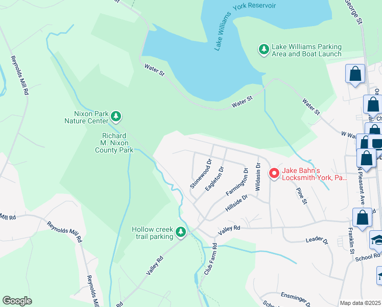 map of restaurants, bars, coffee shops, grocery stores, and more near 114 Farmington Drive in Jacobus