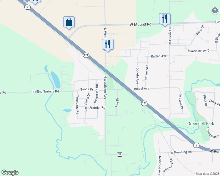 map of restaurants, bars, coffee shops, grocery stores, and more near 2151 Riedel Avenue in Decatur