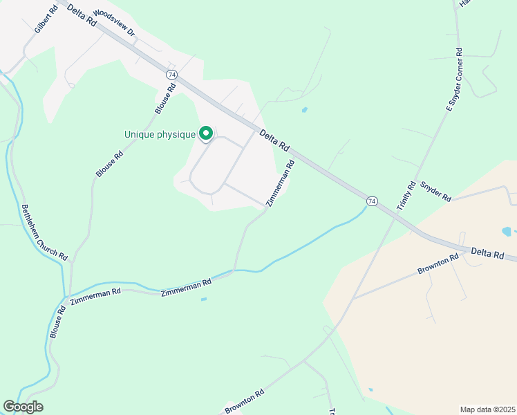 map of restaurants, bars, coffee shops, grocery stores, and more near 401 Woodsdale Drive in Red Lion