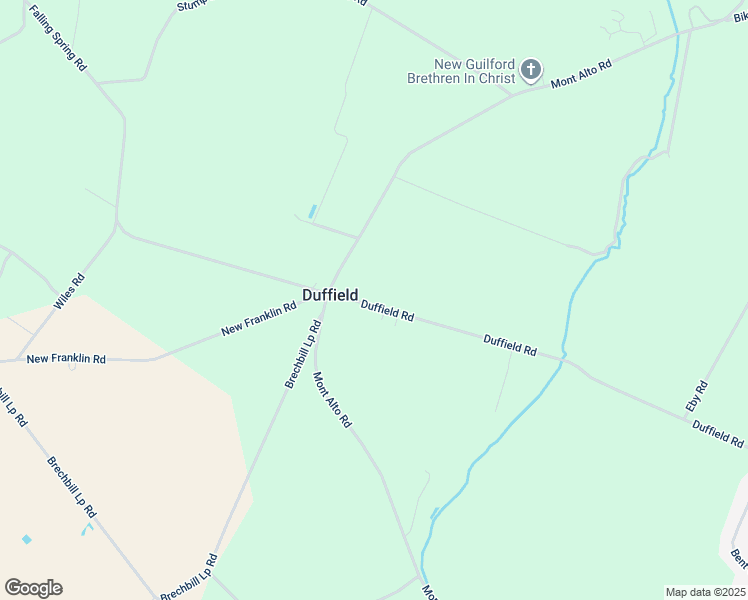 map of restaurants, bars, coffee shops, grocery stores, and more near 4453 Duffield Road in Chambersburg